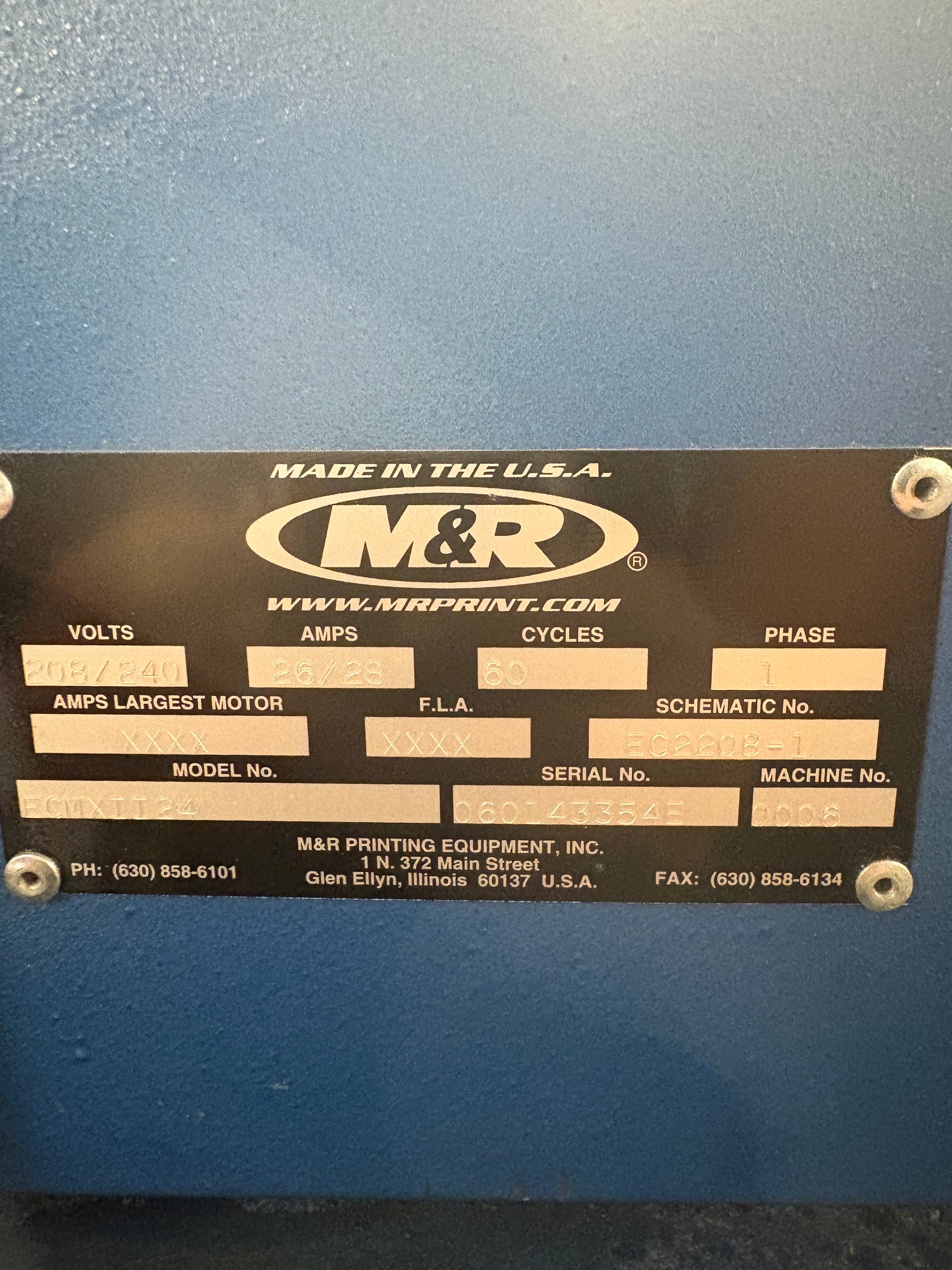 M & R Economax II Screen Printing Dryer