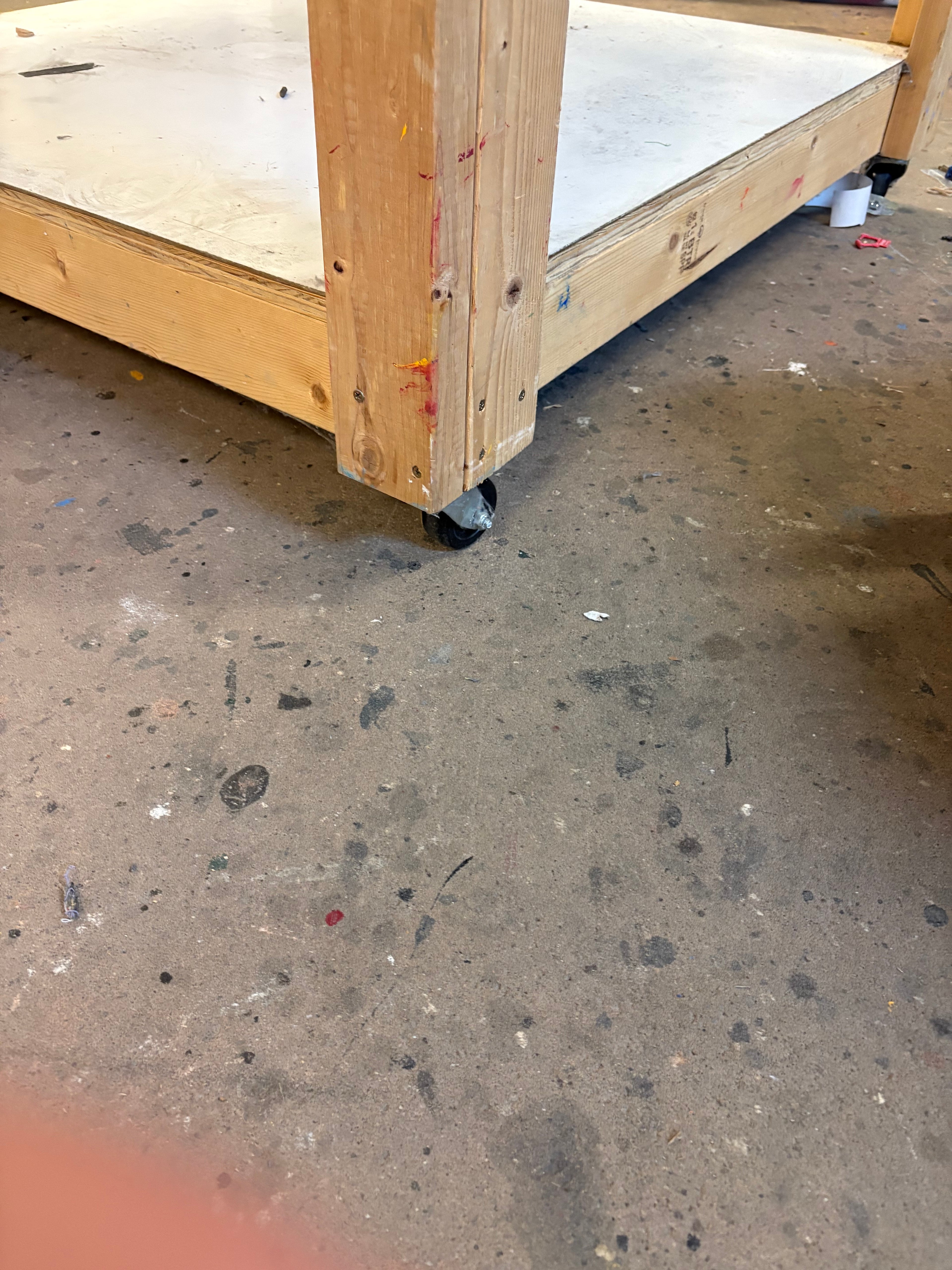 Custom-Built 4 ft × 4 ft Rolling Shop Table – Heavy Duty Beast on Wheels!