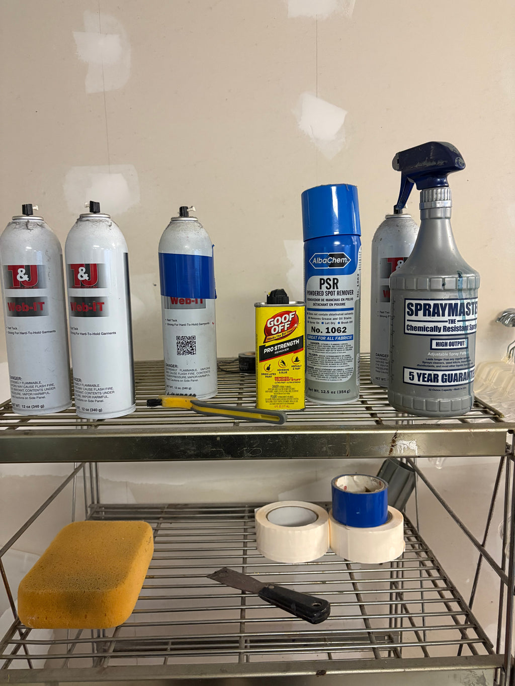 24" × 54" Metal Rolling Rack + Random Screen-Printing Goodies – TAKE IT ALL!