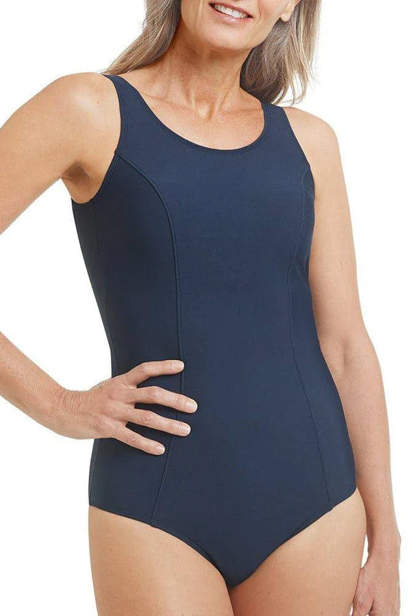 Amoena Rhodes One-Piece Mastectomy Bathing Suit Dark Blue